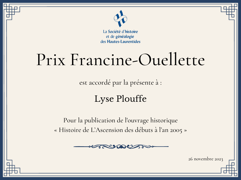 Prix Francine Ouellette – Lyse Plouffe